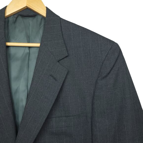 Roundtree & Yorke Men's Worsted Wool Jacket Coat Blazer 42R Made in USA Gray - Picture 5 of 16